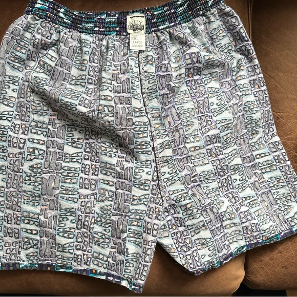 VTG Y2K KEY ELEMENTS ABSTRACT PATTERN MEN'S COTTON SHORTS SIZE LARGE - Picture 5 of 7